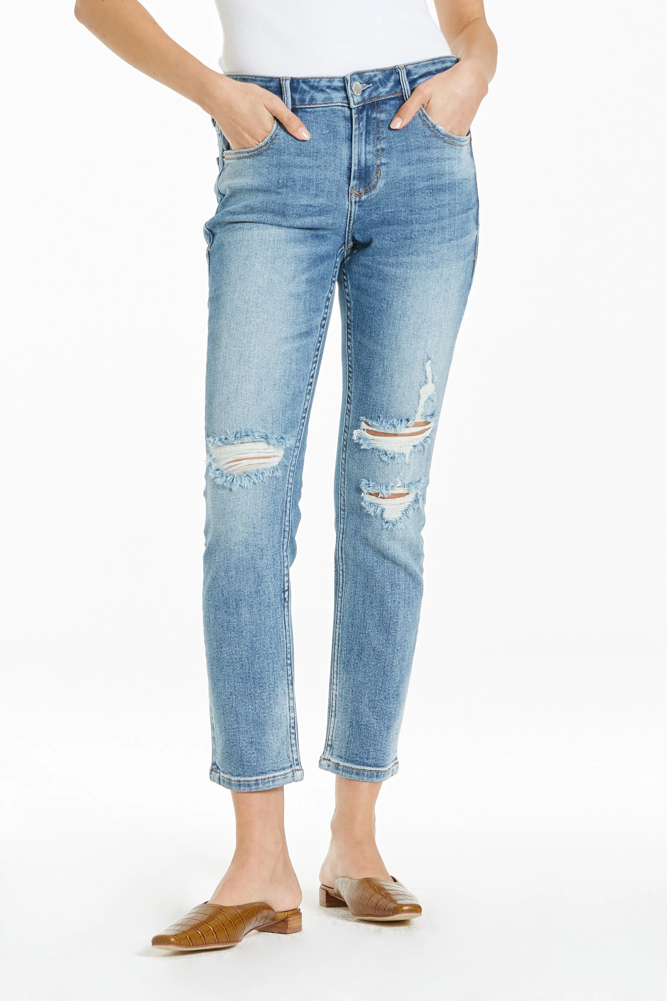 AIDEN HIGH RISE GIRLFRIEND JEANS SANDBRIDGE