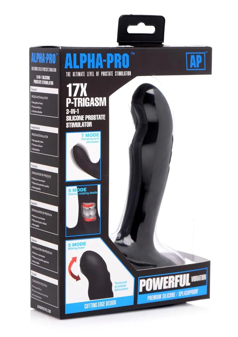 Alpha-Pro P-Trigasm 3-In-1 Silicone Prostate Stimulator