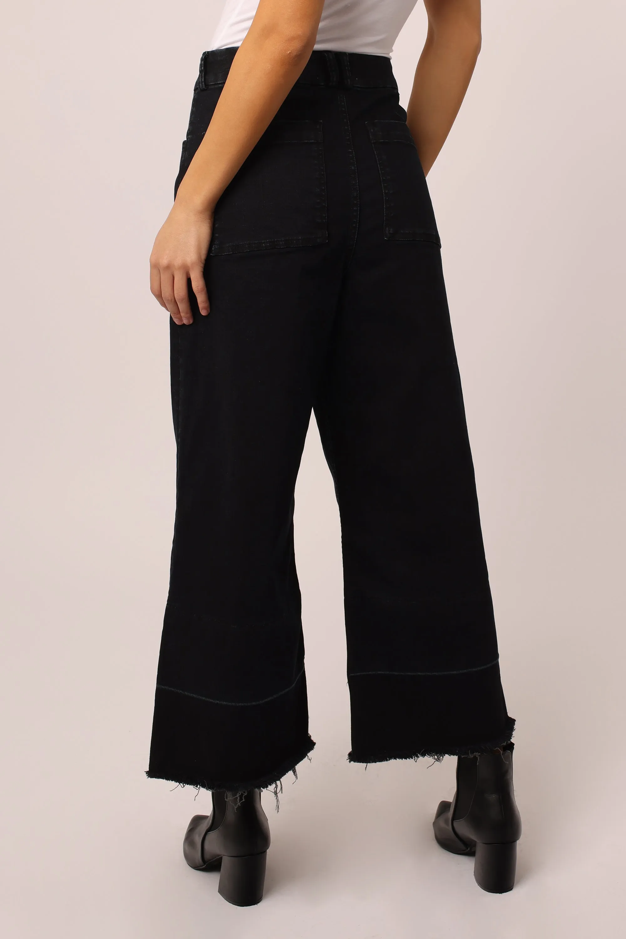 AUDREY SUPER HIGH RISE CROPPED WIDE LEG JEANS BLACKTHORNE