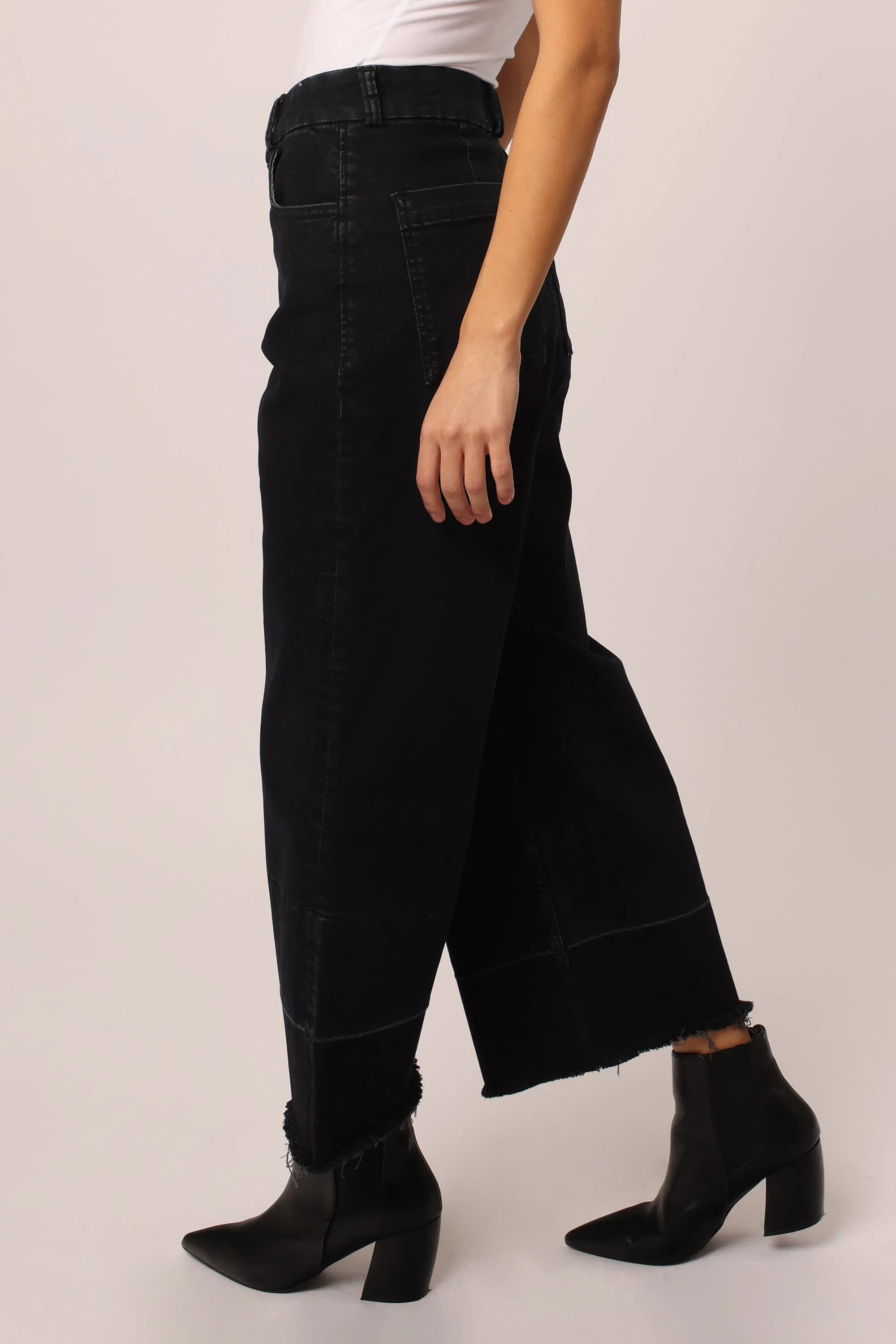 AUDREY SUPER HIGH RISE CROPPED WIDE LEG JEANS BLACKTHORNE