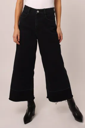 AUDREY SUPER HIGH RISE CROPPED WIDE LEG JEANS BLACKTHORNE