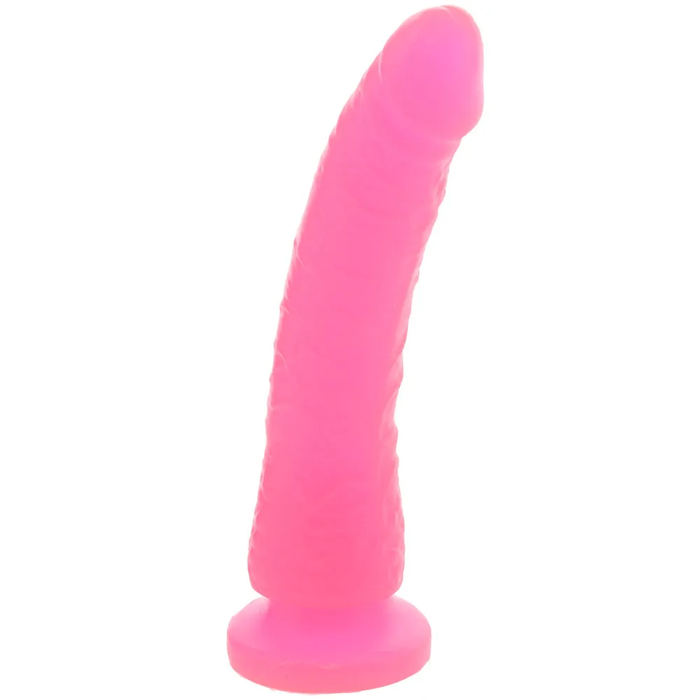 Basix Slim 7 Inch Dildo in Pink