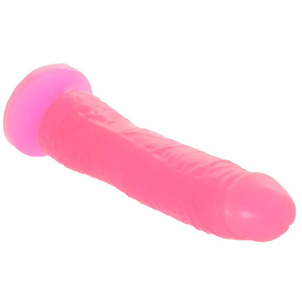 Basix Slim 7 Inch Dildo in Pink