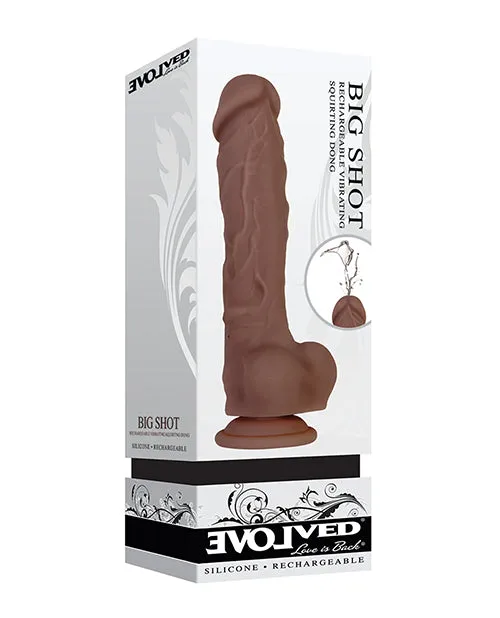 Big Shot Vibrating & Squirting Dong - Brown