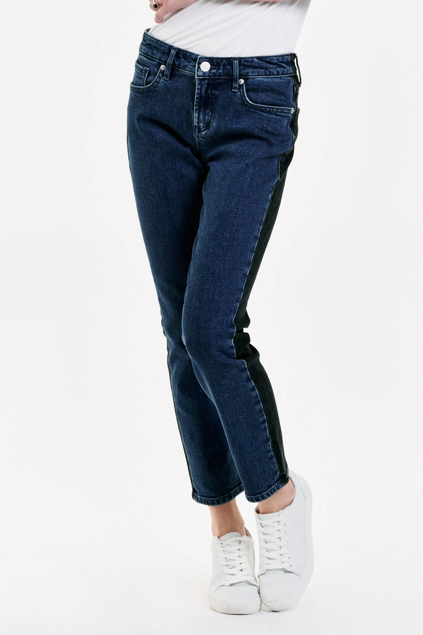 BLAIRE HIGH RISE ANKLE SLIM STRAIGHT JEANS MOOD