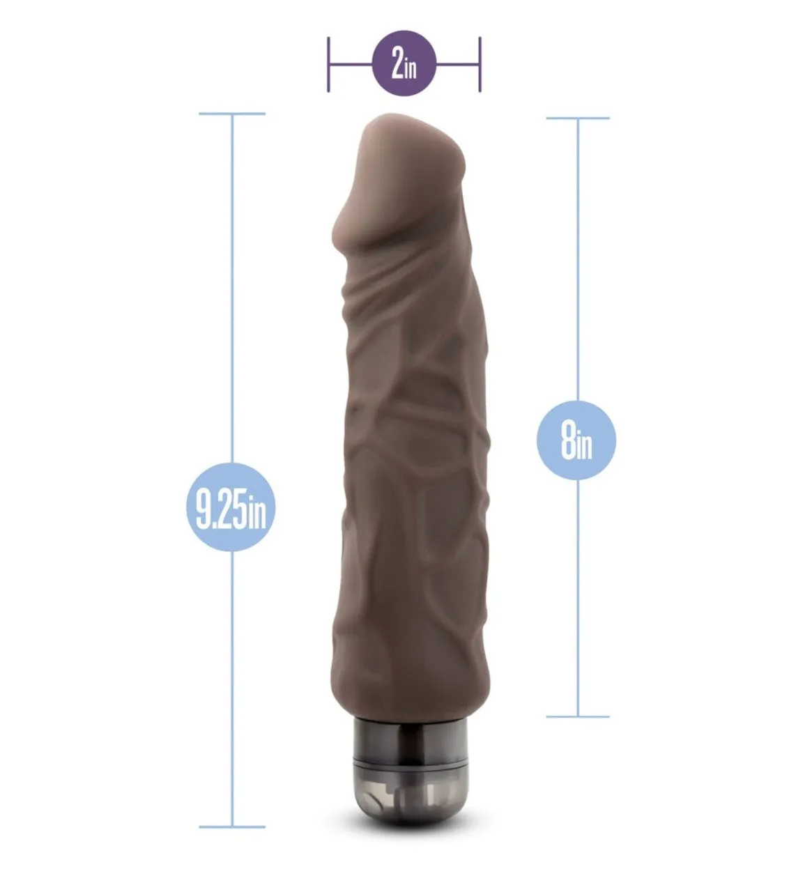 Blush Au Naturel Home Wrecker 9.5" Dildo - Brown