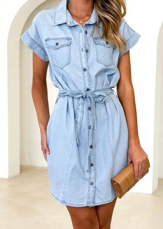 Breezy Denim A-line Dress