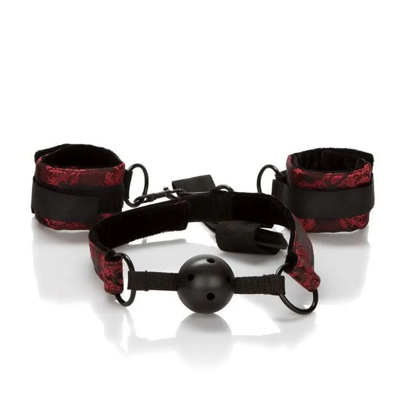 Calexotics Scandal Breathable Ball Gag with Cuffs