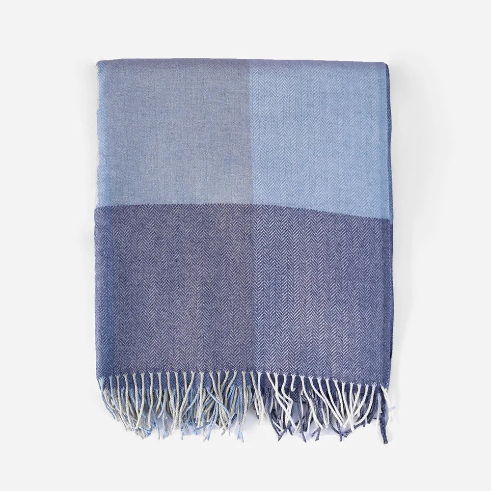 Capri Denim Cashmere Blend Throw