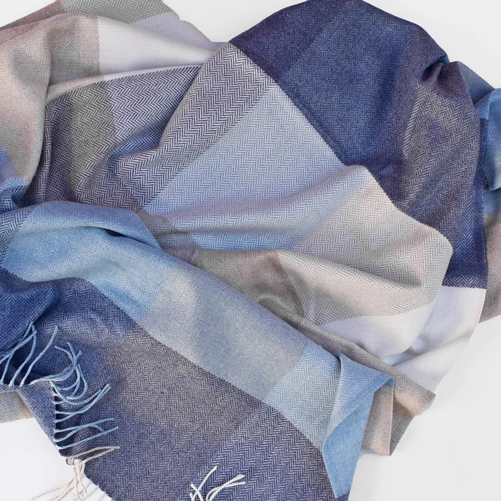 Capri Denim Cashmere Blend Throw