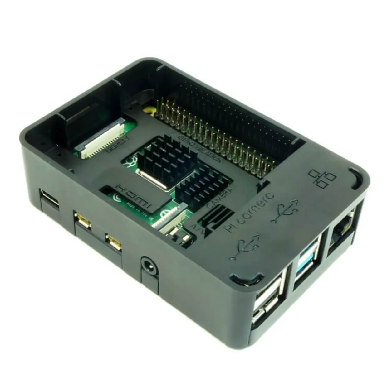 Case with Fan (Black) for Raspberry Pi 4