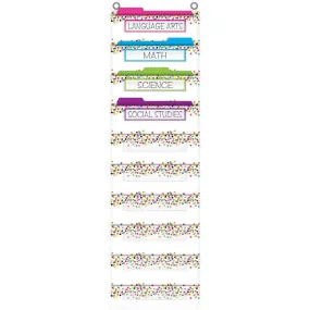 Confetti 10 Pocket File Storage Pocket Chart