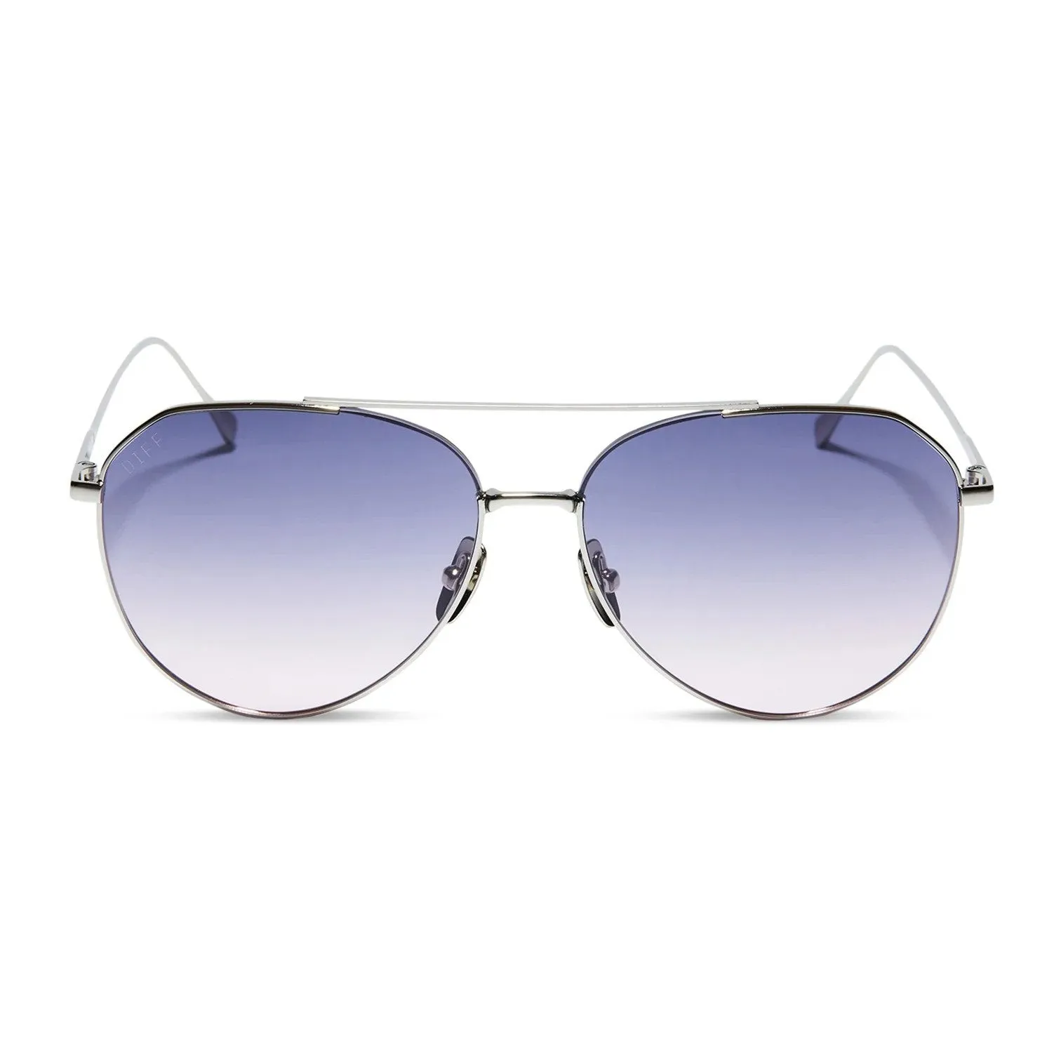 DIFF Charitable Eyewear Dash - Silver Lavender Rose Gradient - Non-Polarized Sunglasses