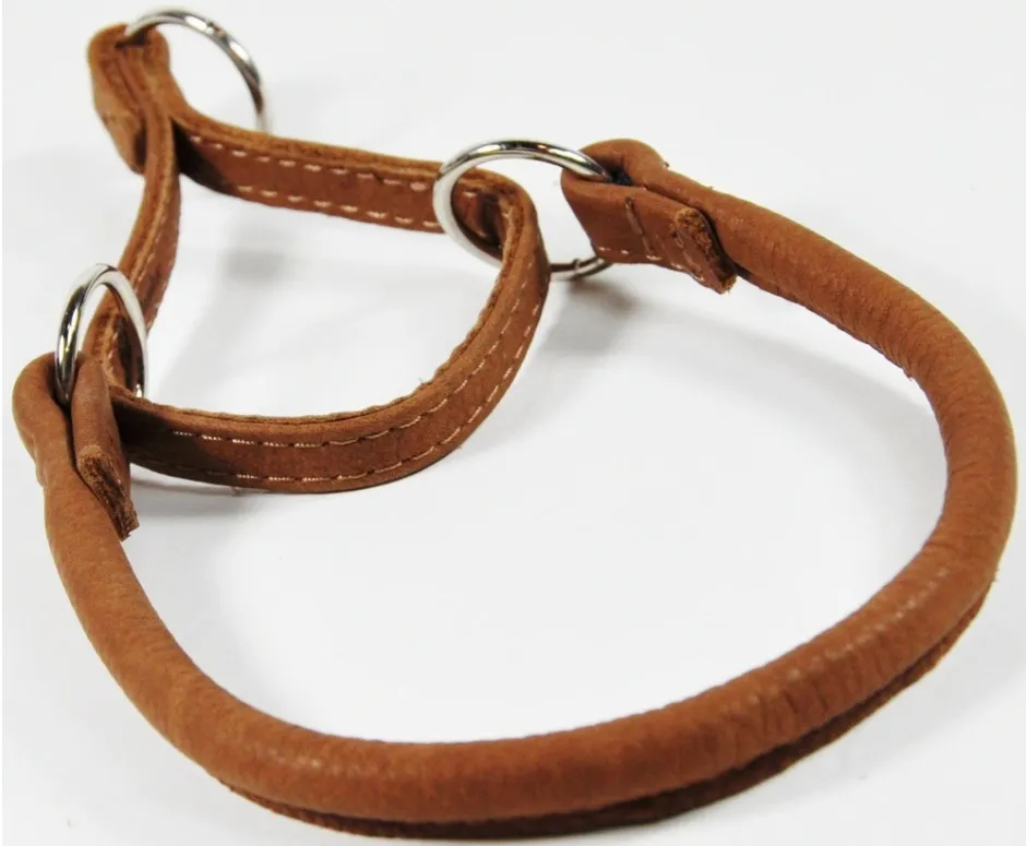 Dogline Soft Leather Rolled Martingale Collars