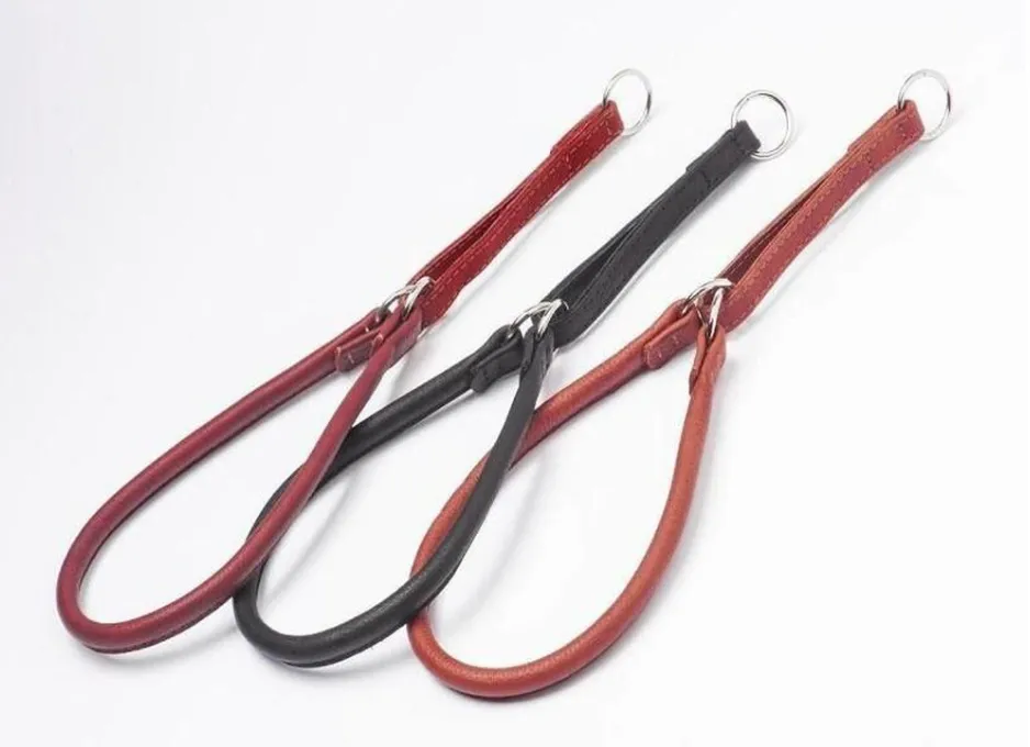 Dogline Soft Leather Rolled Martingale Collars