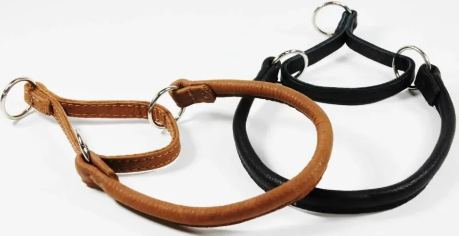 Dogline Soft Leather Rolled Martingale Collars