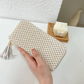 Faux straw wallet