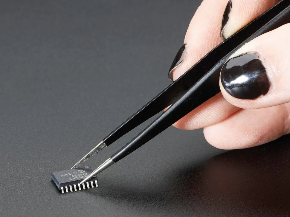 Fine tip straight tweezers - ESD safe