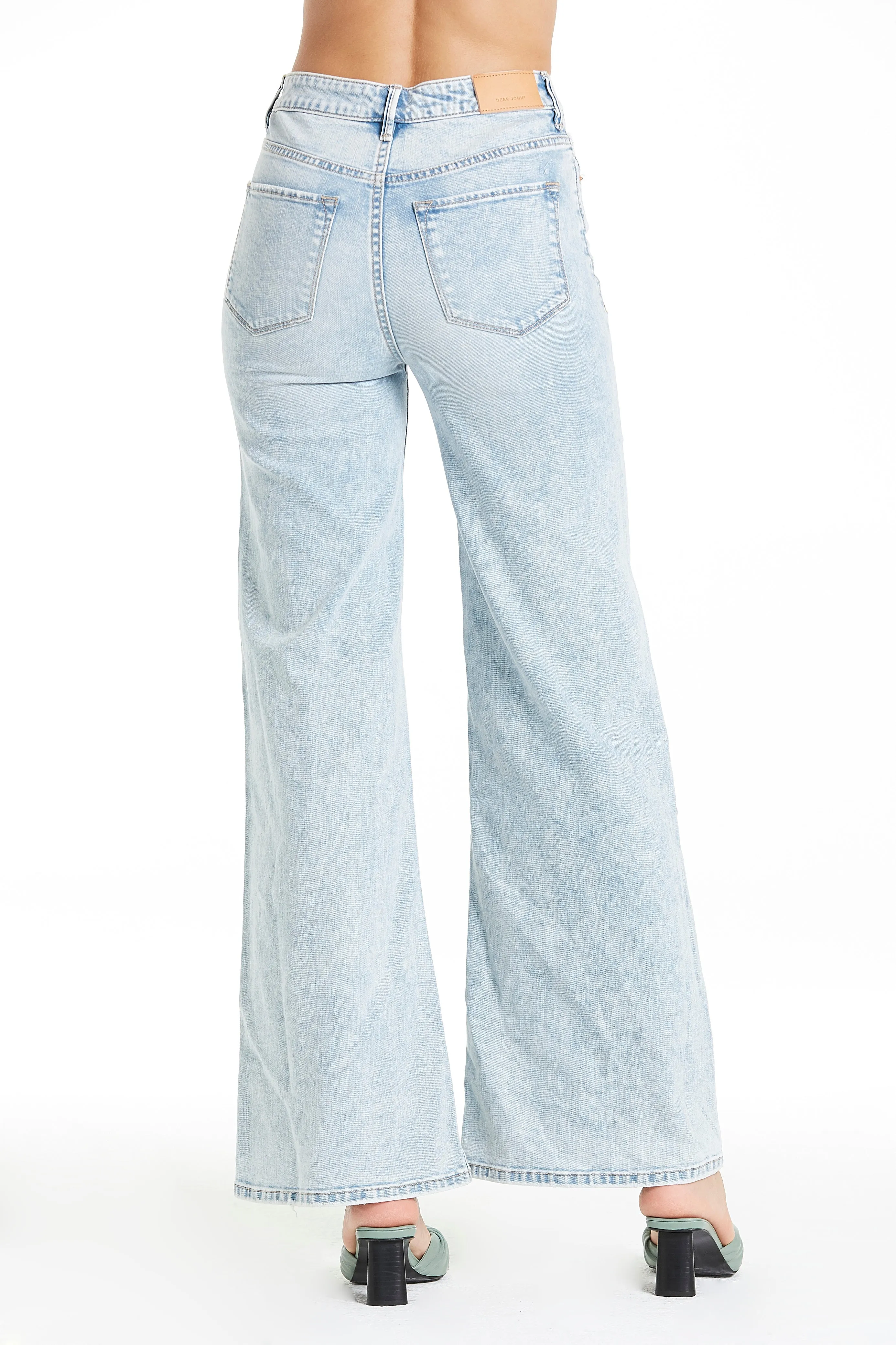 FIONA HIGH RISE WIDE LEG JEANS CLEAR WAVES