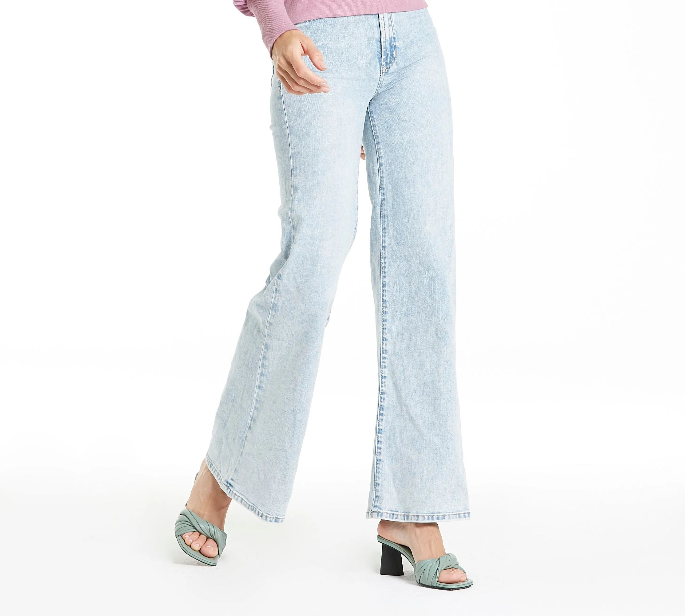 FIONA HIGH RISE WIDE LEG JEANS CLEAR WAVES