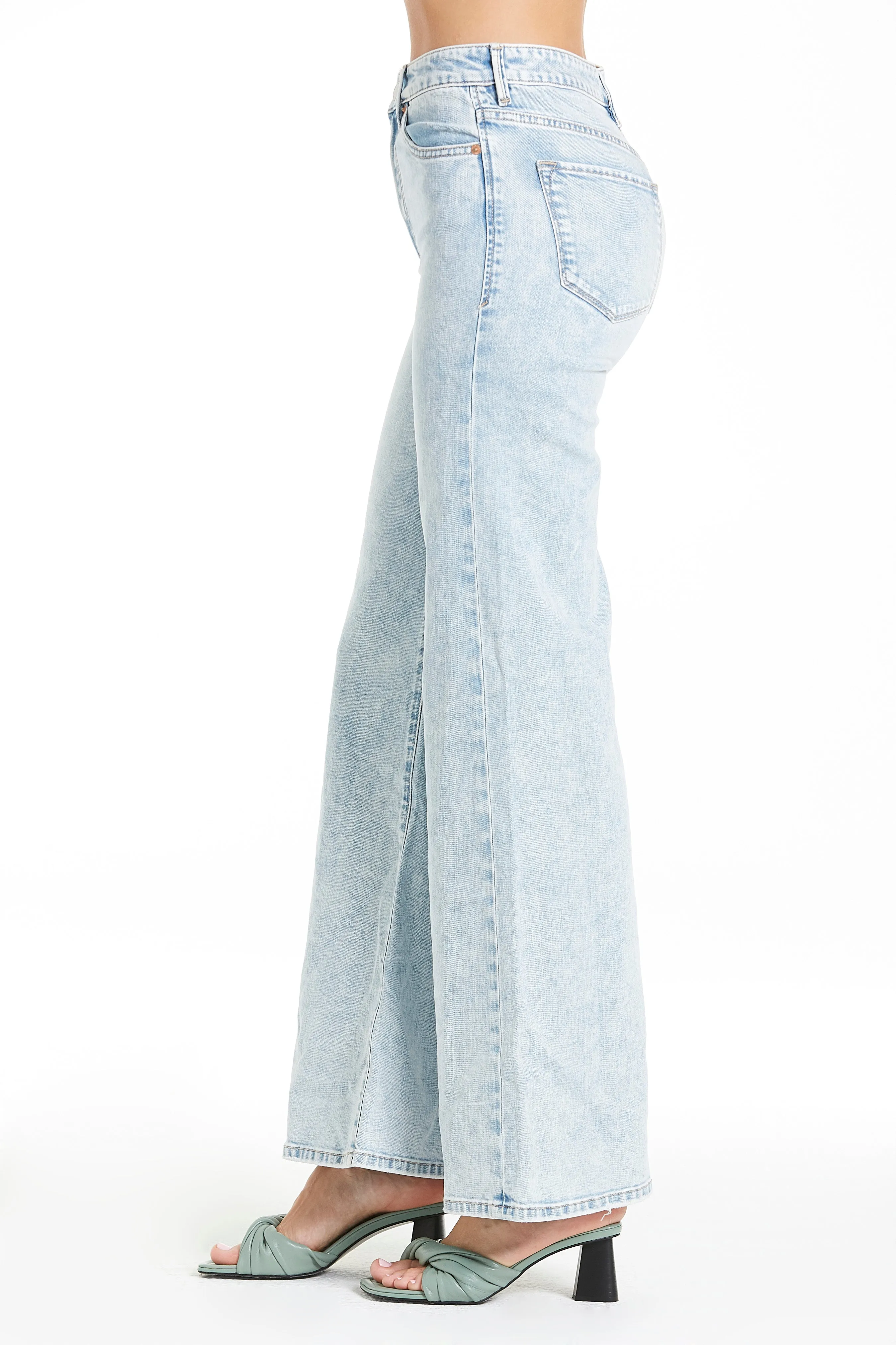 FIONA HIGH RISE WIDE LEG JEANS CLEAR WAVES