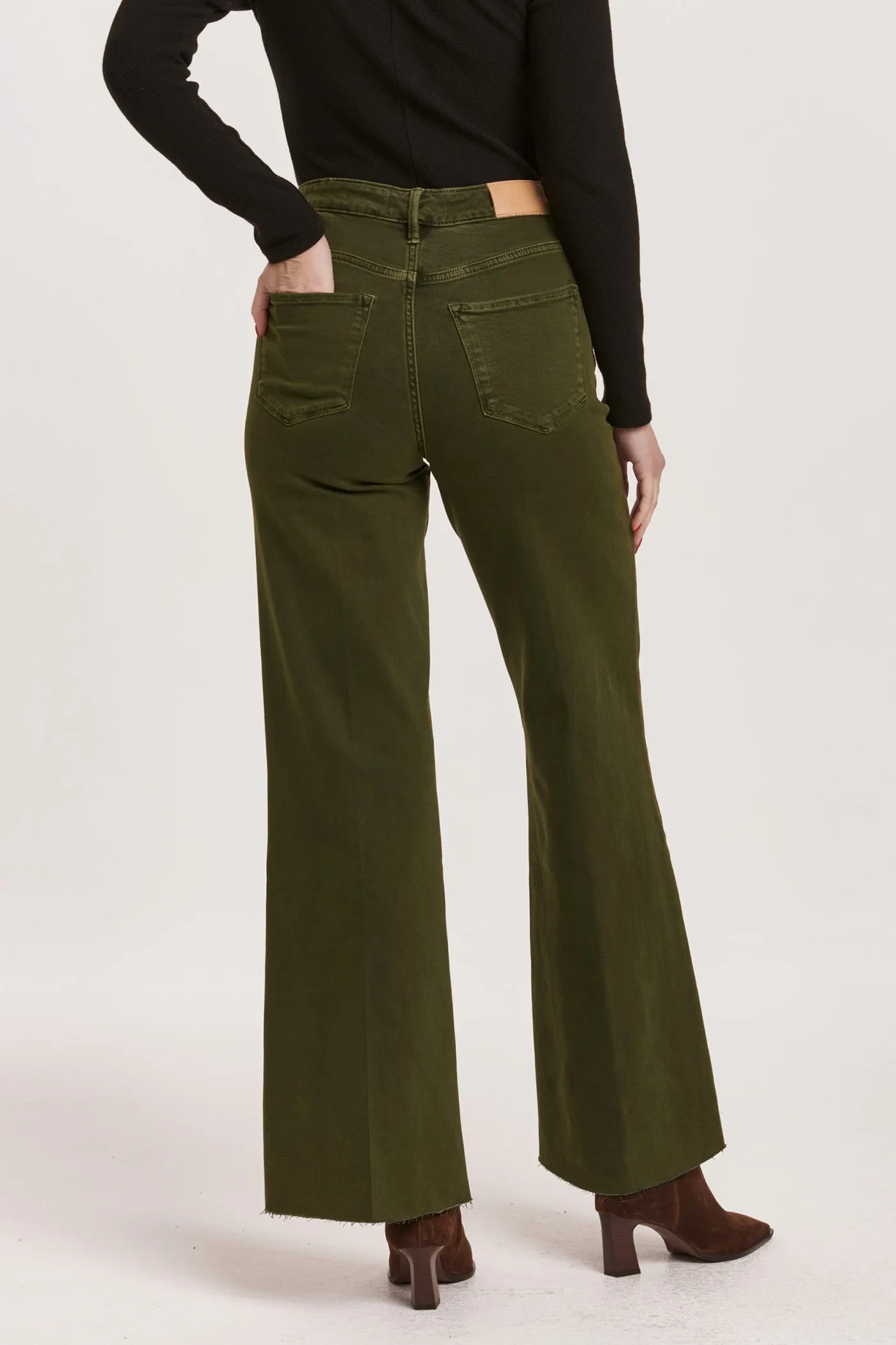 FIONA HIGH RISE WIDE LEG JEANS PINE