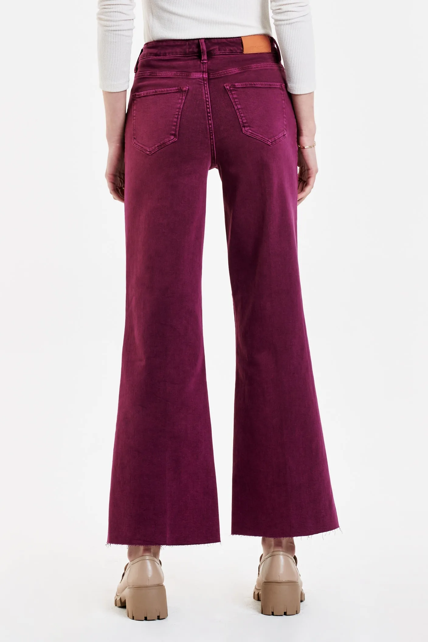 FIONA HIGH RISE WIDE LEG JEANS PURPLE POTION