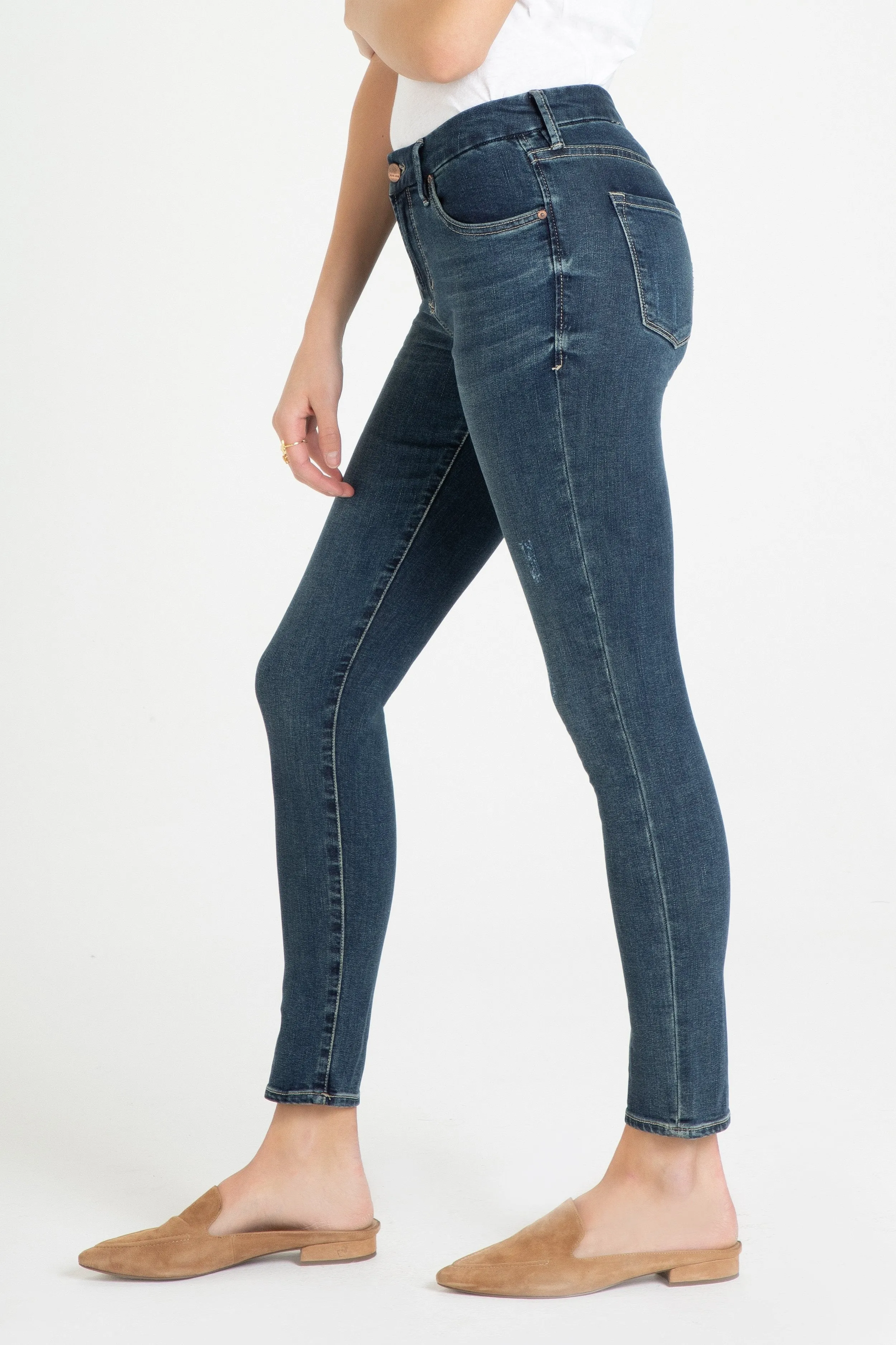 GISELE HIGH RISE ANKLE SKINNY JEANS BROOKLYN