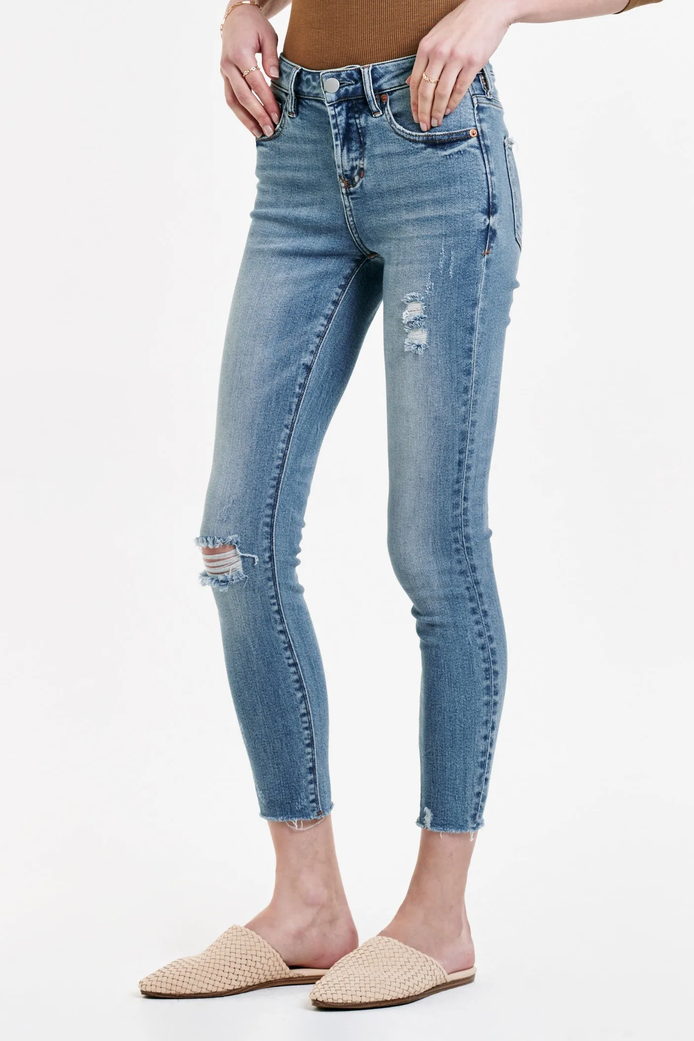 GISELE HIGH RISE ANKLE SKINNY JEANS TAHITI