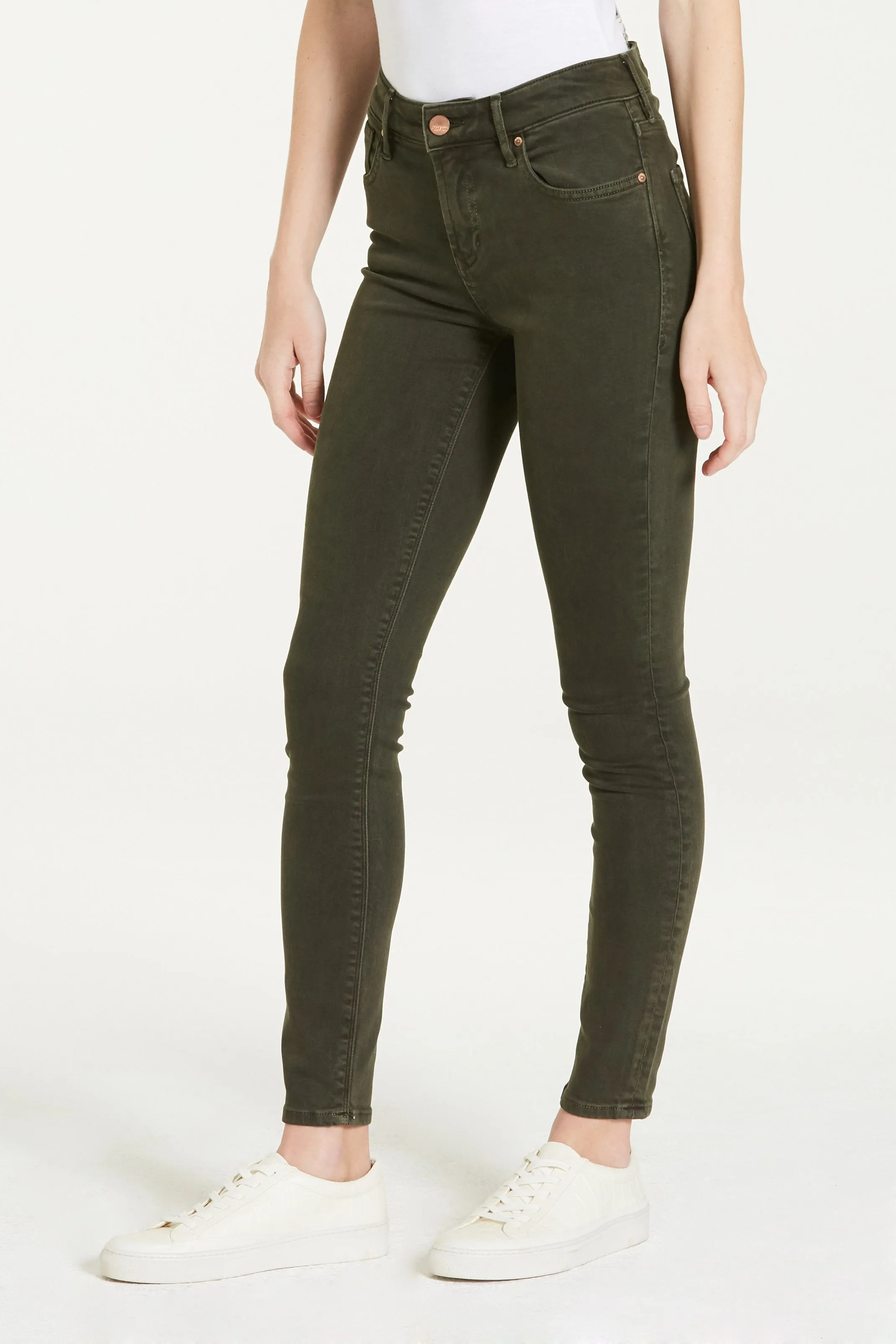 GISELE HIGH RISE ANKLE SKINNY PINE JEANS