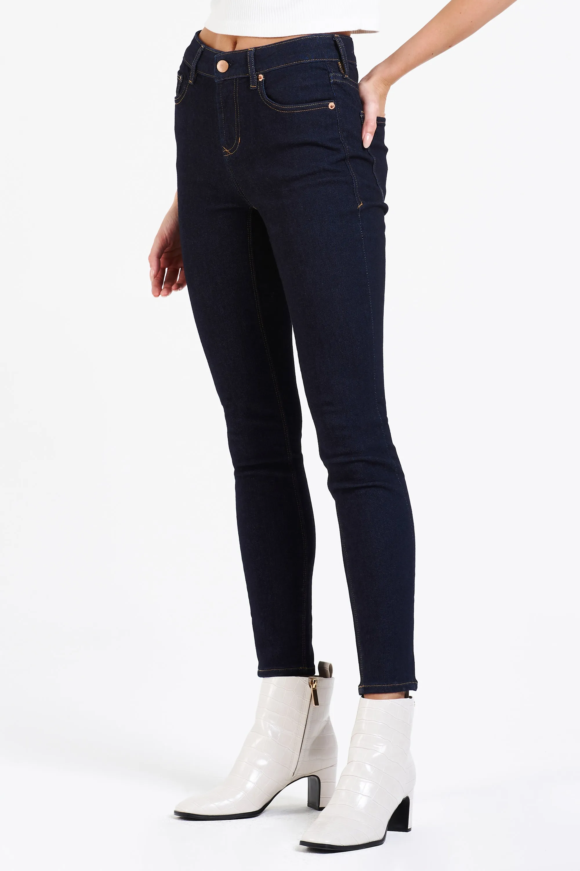 GISELE HIGH RISE SKINNY JEANS BREAKWATER