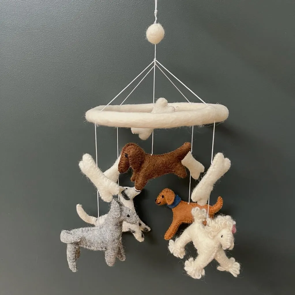 Handmade Felt Dogs Mobile - Fairtrade