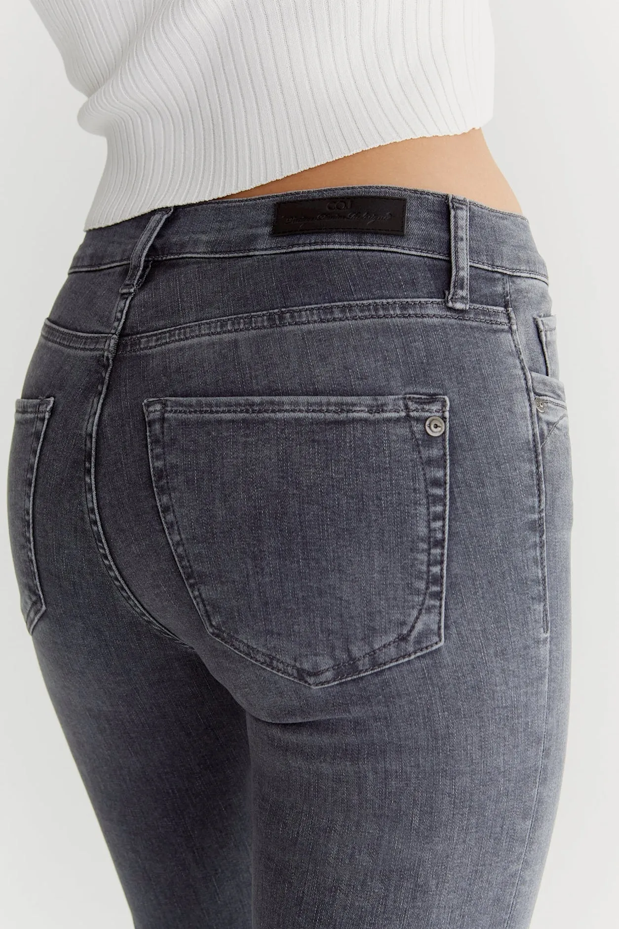 Hannah High Waist 5 Pocket Jeans Smoke Grey