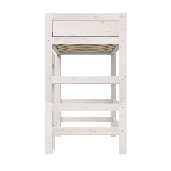 High bed with straight ladder