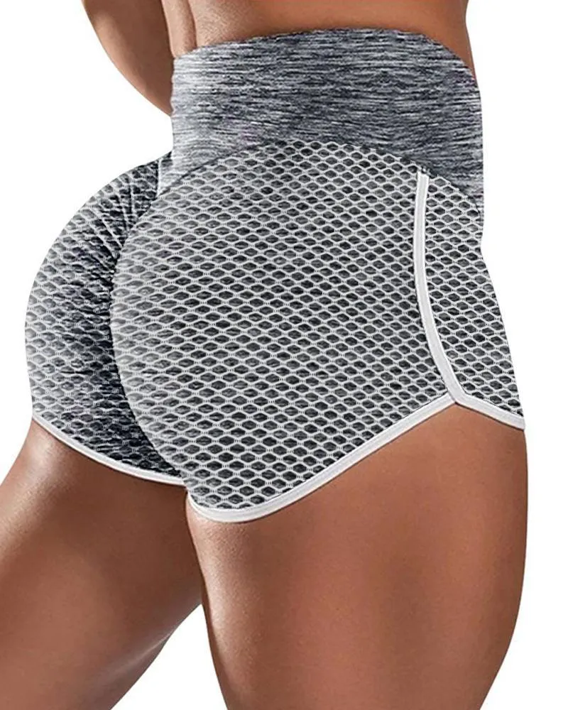 High Waist Colorblock Sporty Shorts