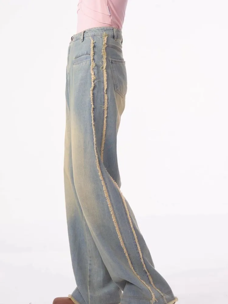 High waist loose slim jeans【s0000003809】