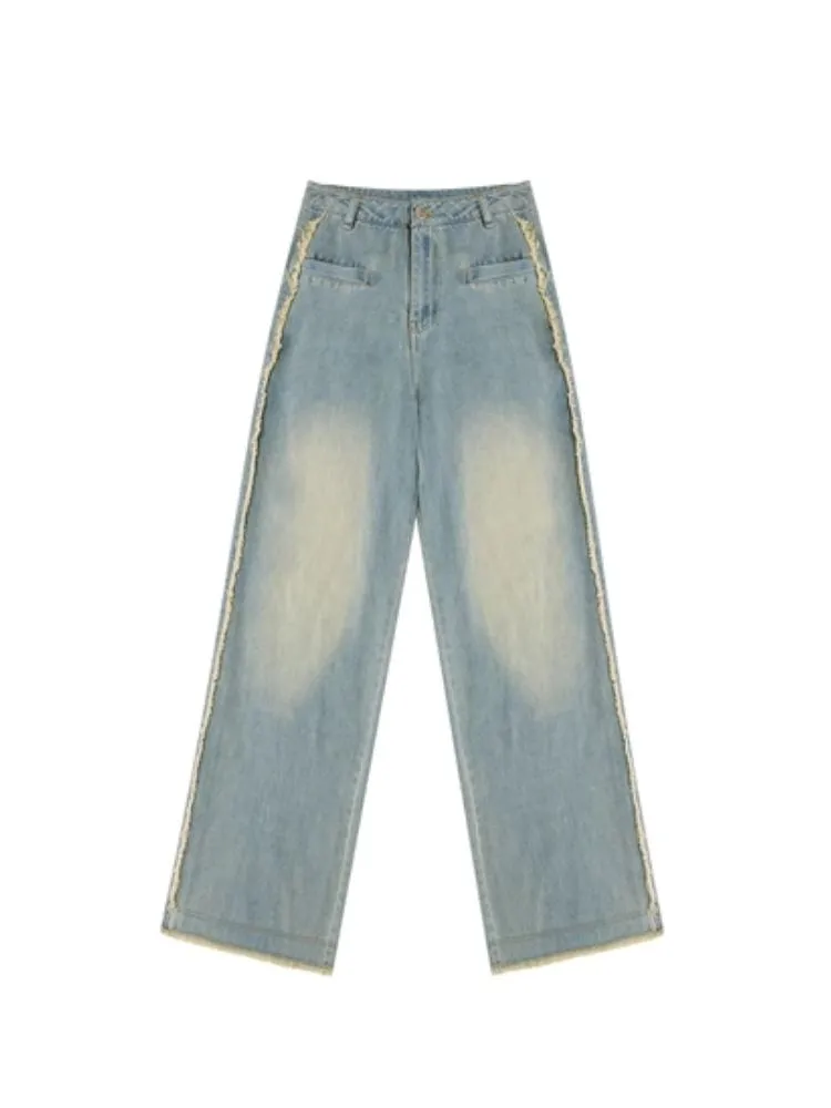 High waist loose slim jeans【s0000003809】