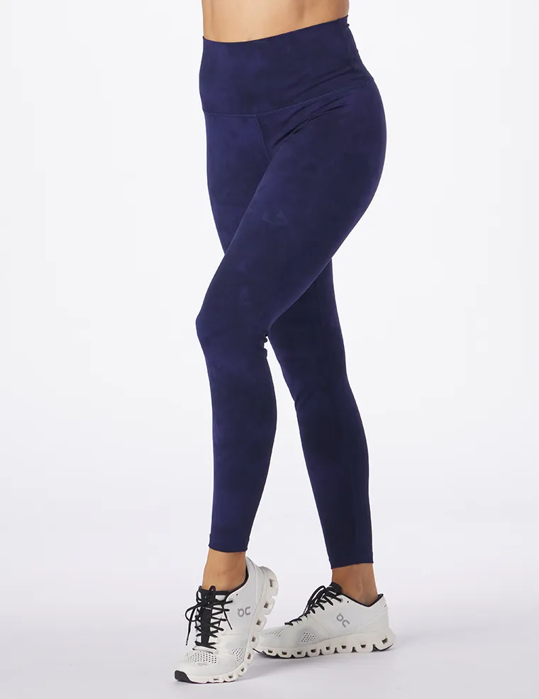 High Waist Pure Legging: Indigo Tie-Dye