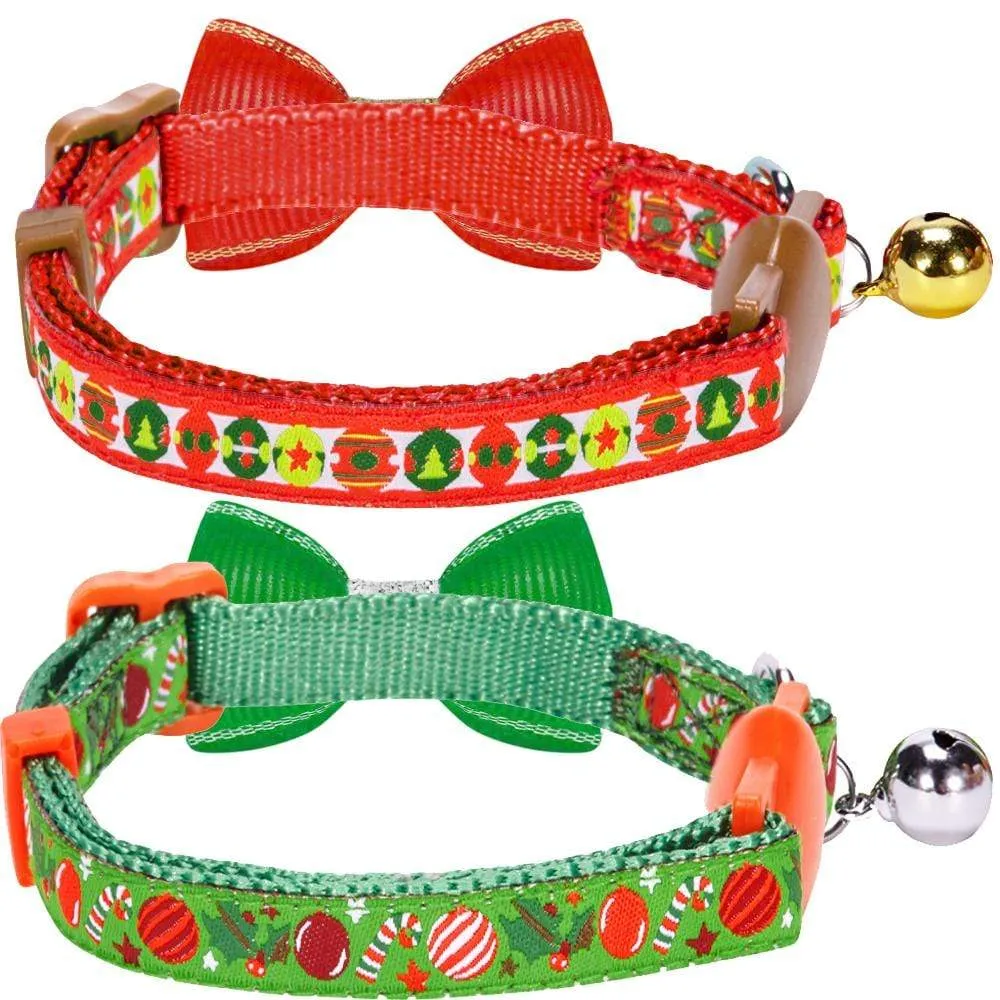 Holiday Fun Cat Collar, 2 Pack