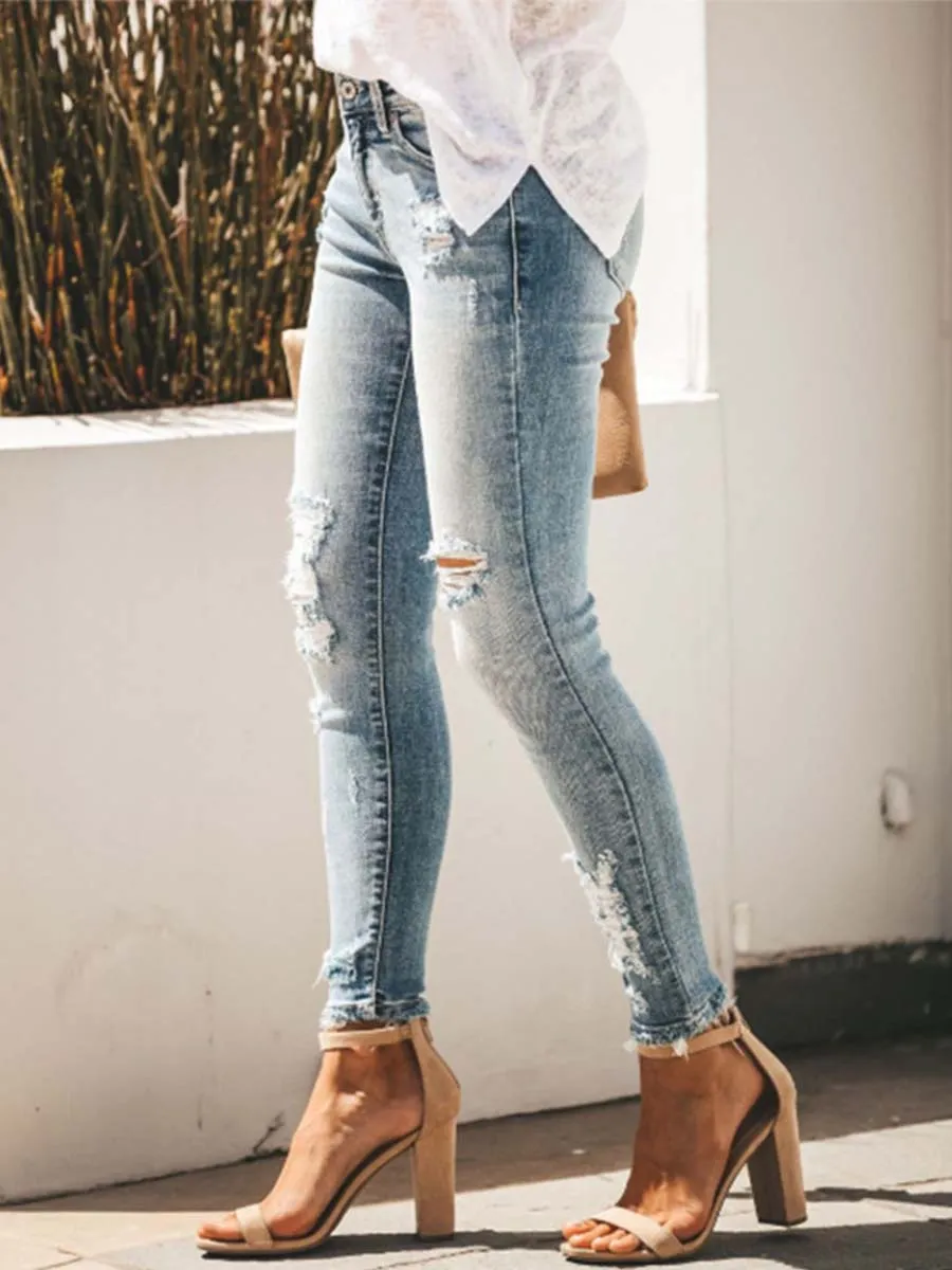 iForgirls Slim Fit Distressed Jeans