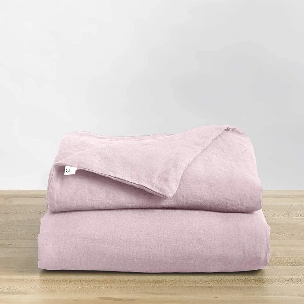 Natural Linen Duvet Cover, Removable Cover for Weighted Blankets - Soft, Premium, Breathable