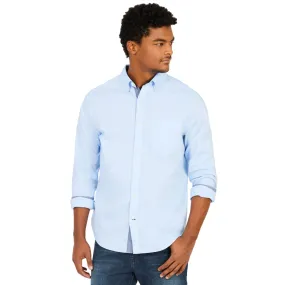 Nautica Mens Classic Fit Soft Wash Poplin Long Sleeve Button Down Shirt