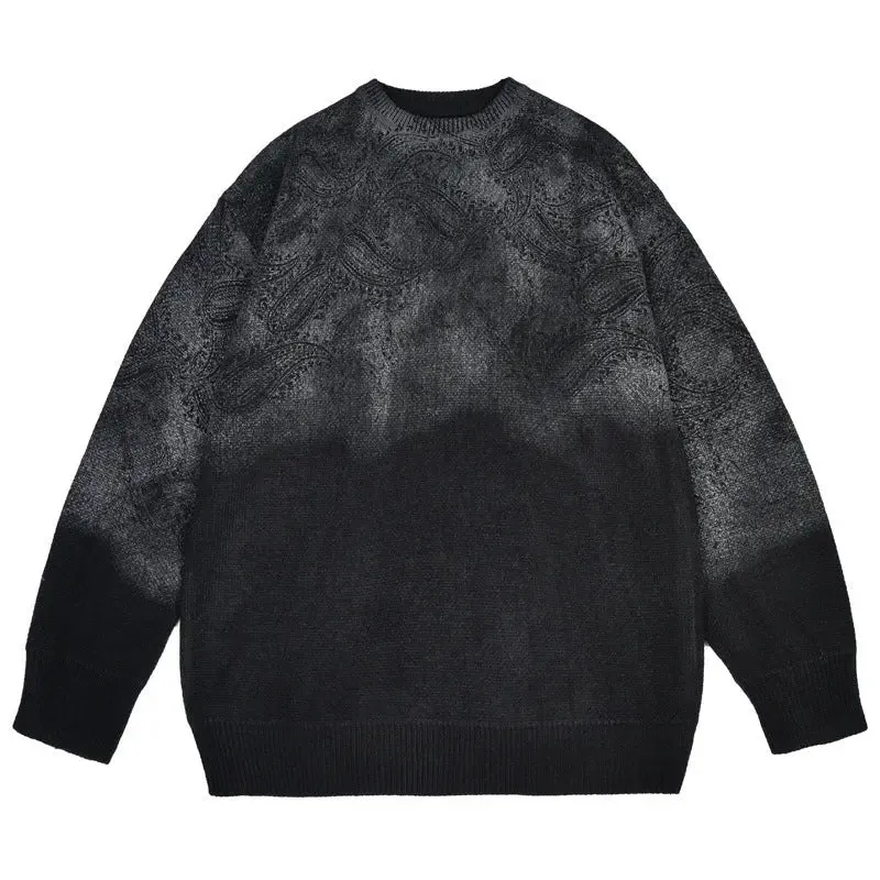 Paisley Tie-dyed Sweater Men's sweatshirt