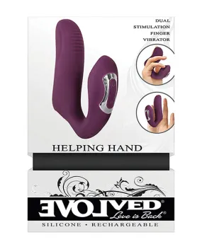 Purple Rechargeable Evolved Helping Hand Adult Vibrator