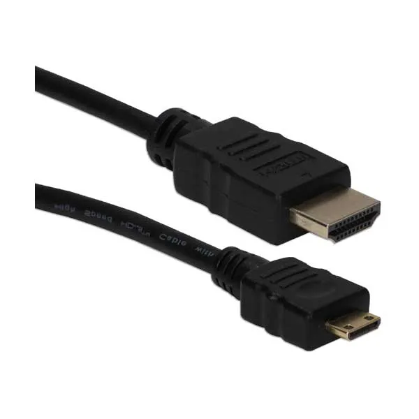 QVS HDAC-1M 1-Meter Thin High Speed HDMI to Mini HDMI 4K HD Camera Cable