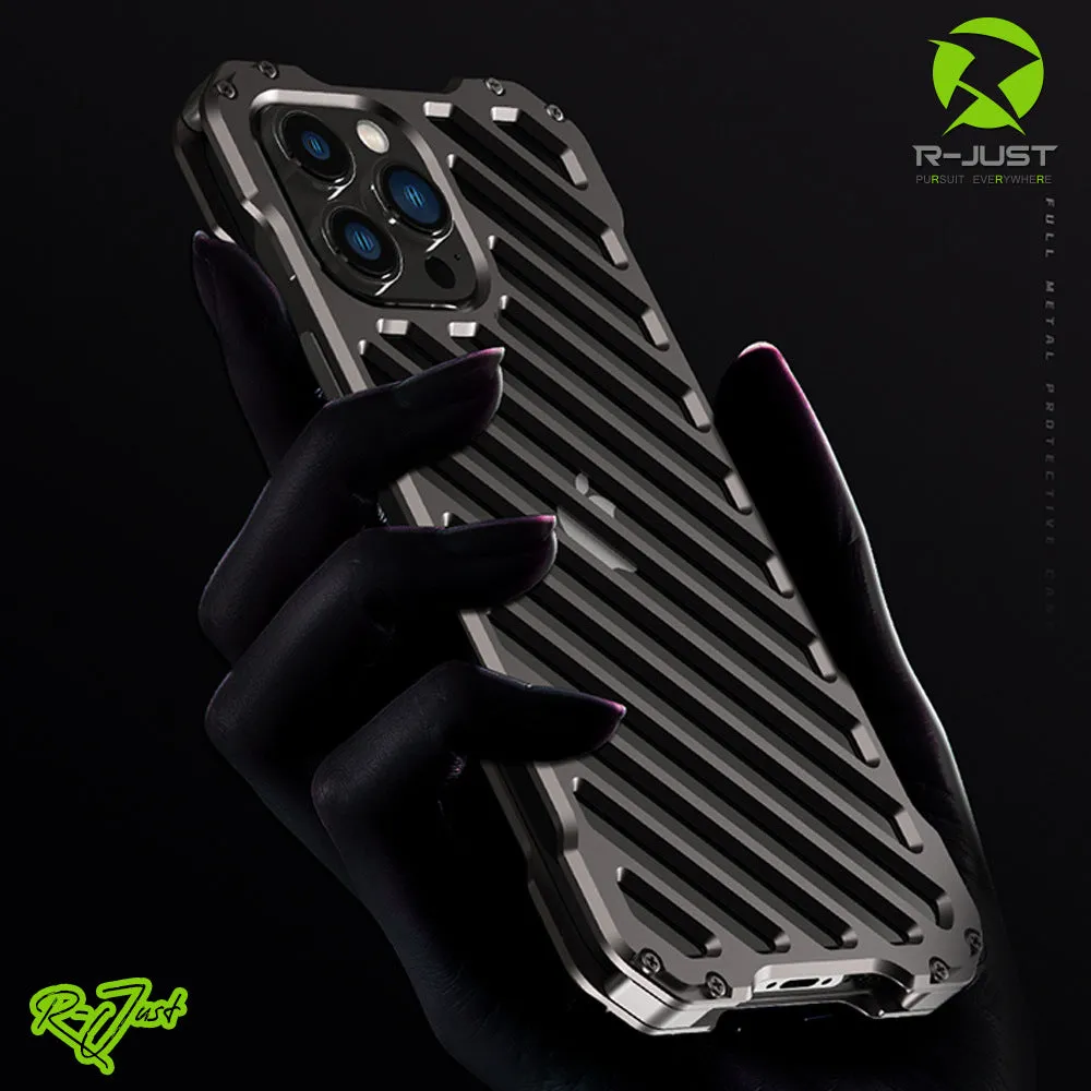 R-Just Breathable Armor Shockproof Aluminum Shell Metal Case with Lens Protector