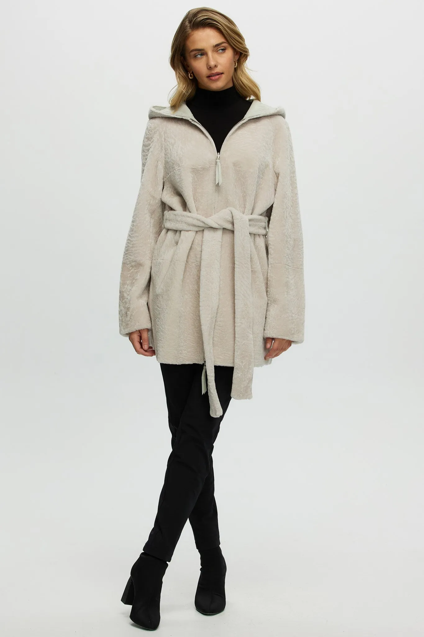 Reversible Select Shearling Lamb Zip Parka