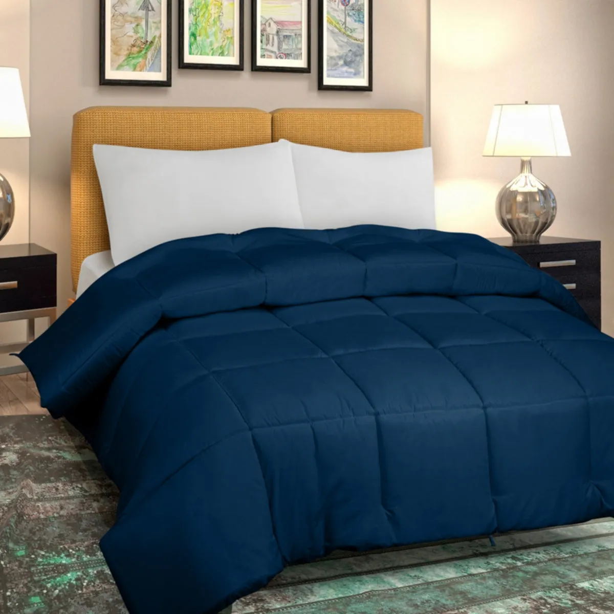 Royale All Season Down Alternative Bedding Lightweight Quilted Comforter with Corner Tabs