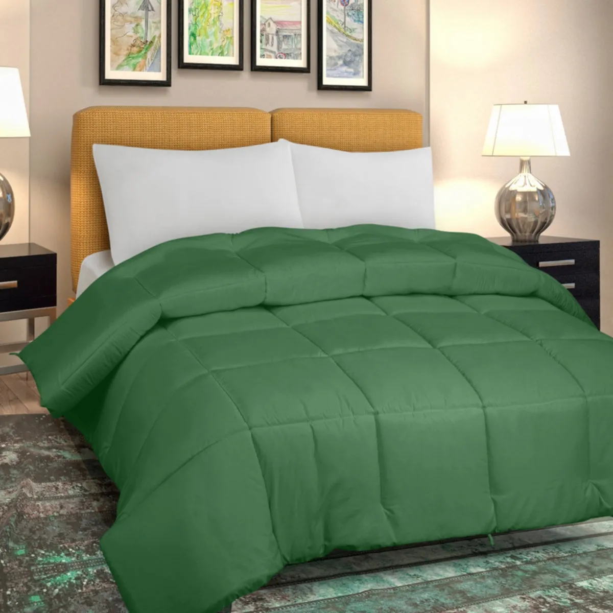 Royale All Season Down Alternative Bedding Lightweight Quilted Comforter with Corner Tabs