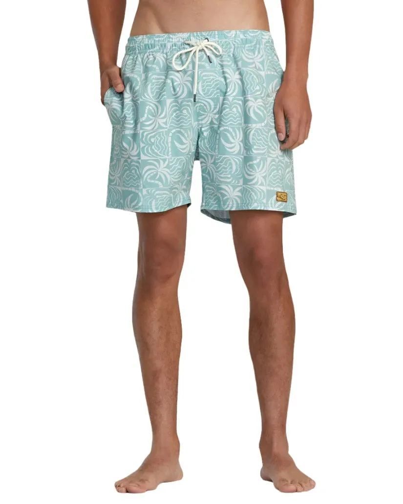 RVCA Mens Exotica Elastic Waist 16" Boardshorts